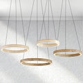 Lumahausco Alabaster StoneGlow Round Chandelier