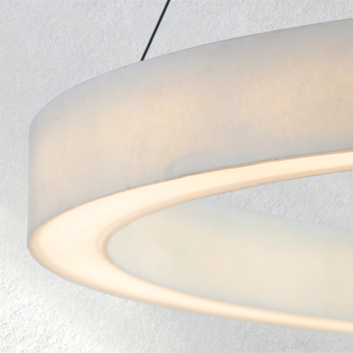 Lumahausco Alabaster StoneGlow Round Chandelier