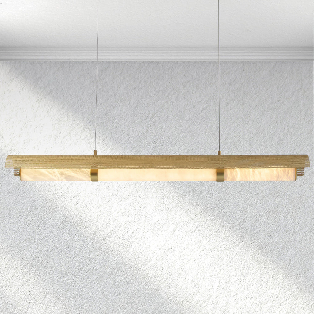Lumahauscc Mirage Alabaster Linear Chandelier
