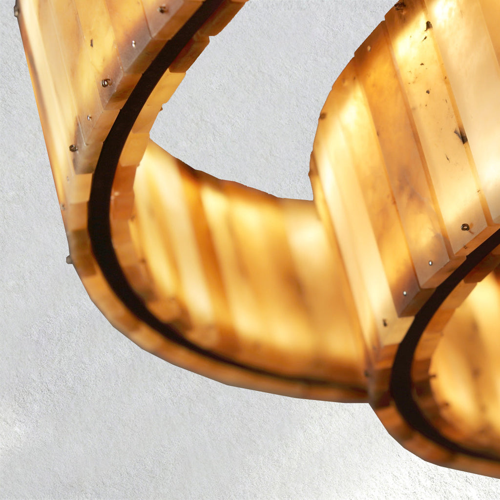Lumahausco Eterna Alabaster Round Chandelier